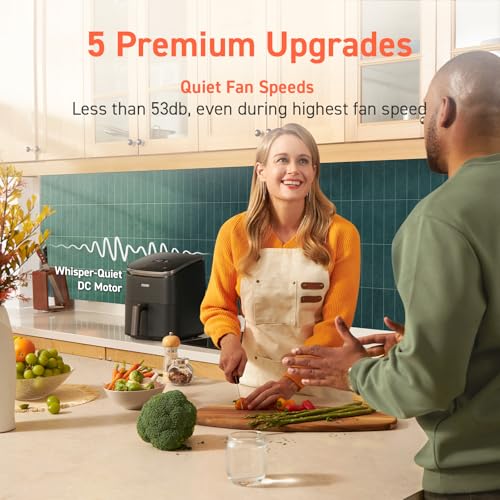 COSORI Air Fryer 9-in-1, Compact & Large 6-Qt, Fast Turbo Modes, 90โ450ยฐF Precise Heat for Even Results, Up to 95% Less Oil*, Roast, Bake, Dry, Reheat, Frozen, Broil, Proof, 120V, TurboBlaze, Ceramic