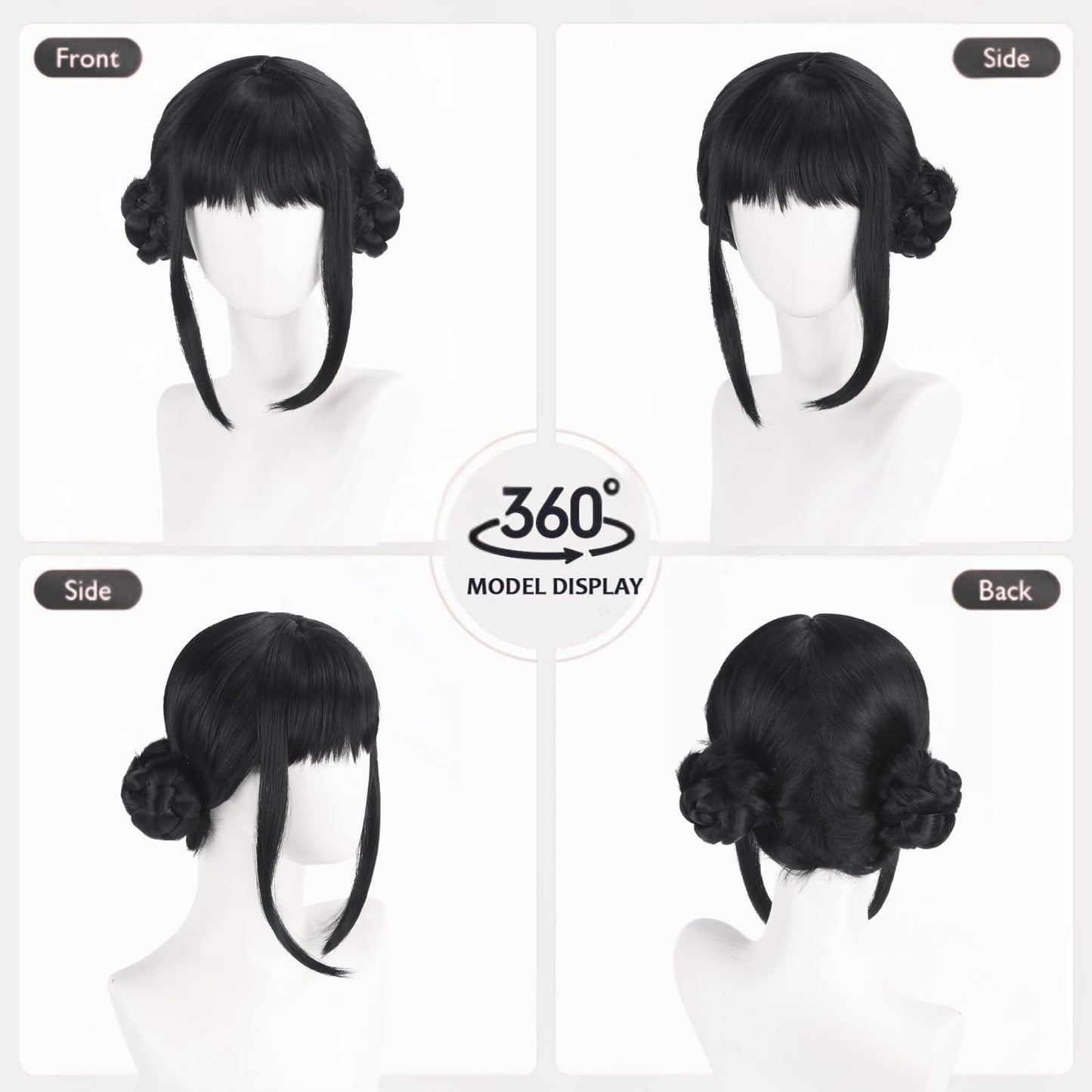 Snugeasy Rumi Costume Kids Wig Cosplay, Anime Mira Zoey Costume Wigs for Women Men, Purple Braid Wig Outfit Hair Halloween Cosplay Props
