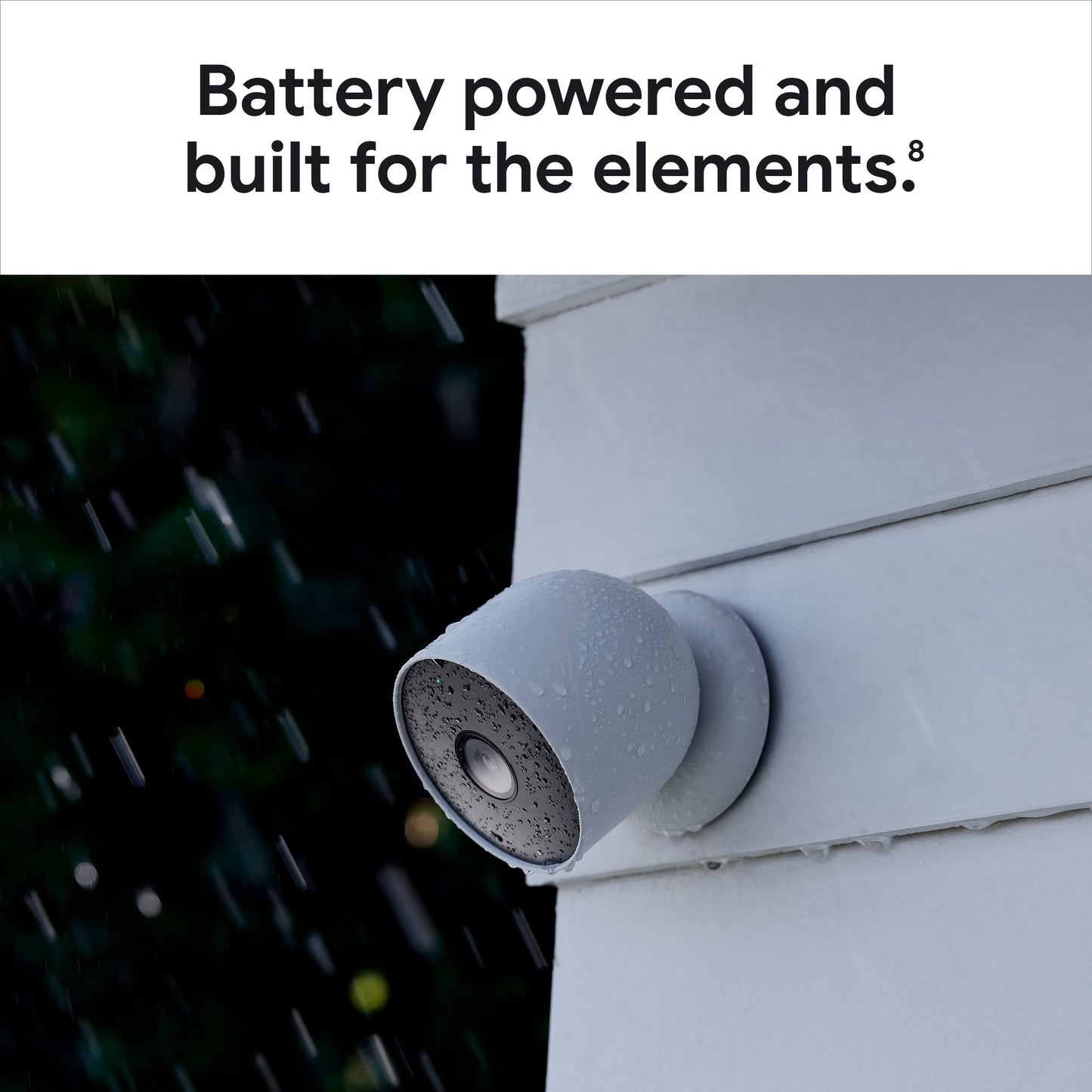 Google Nest Cam Outdoor or Indoor, Battery 2nd Generation - Snow (Renewed)