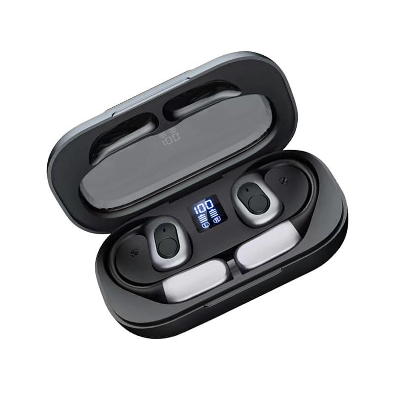 Hylikes OWS Wireless Bluetooth AI Translation Earphones，Al Language Translator Earbuds，Real-Time Translation Earbuds Include 134 Languages，Translation Device for Travel Business ，Learning，Black