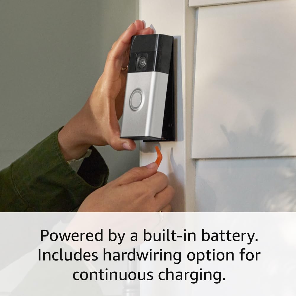 Ring Battery Doorbell, Head-to-Toe Video, Live View with Two-Way Talk, and Motion Detection & Alerts (2024 release), Venetian Bronze