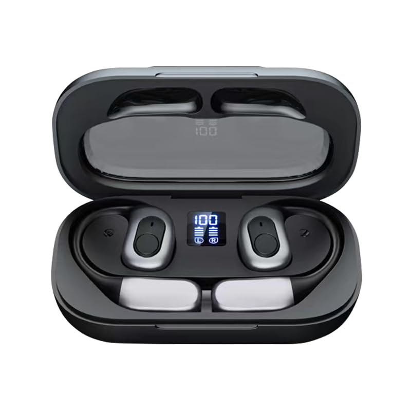 Hylikes OWS Wireless Bluetooth AI Translation Earphones，Al Language Translator Earbuds，Real-Time Translation Earbuds Include 134 Languages，Translation Device for Travel Business ，Learning，Black