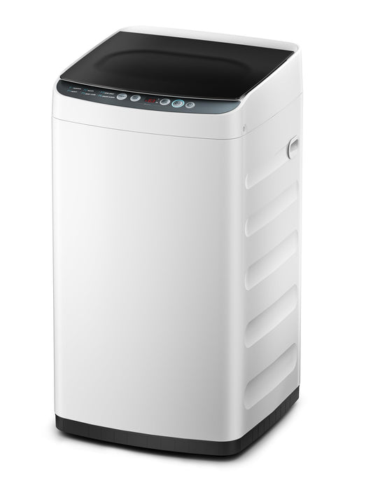 Midea MLTW09M1BWW Portable Washer with 6 Cycles, Drum Clean, Quick, Stainless Steel Tub, Transparent Lid, LED Display Washing Machine, 0.9 cu. ft, White