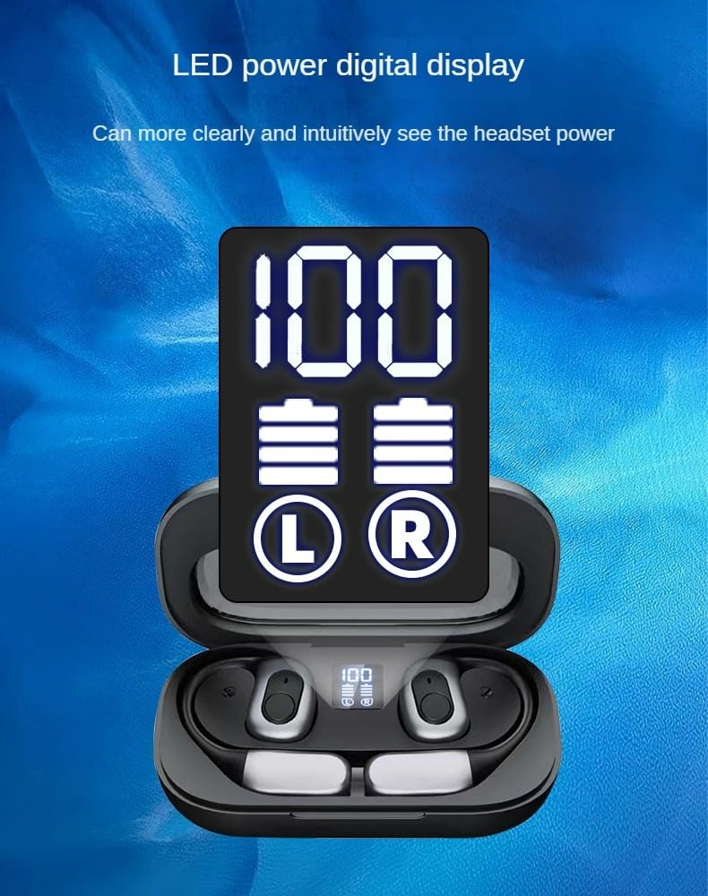Hylikes OWS Wireless Bluetooth AI Translation Earphones，Al Language Translator Earbuds，Real-Time Translation Earbuds Include 134 Languages，Translation Device for Travel Business ，Learning，Black