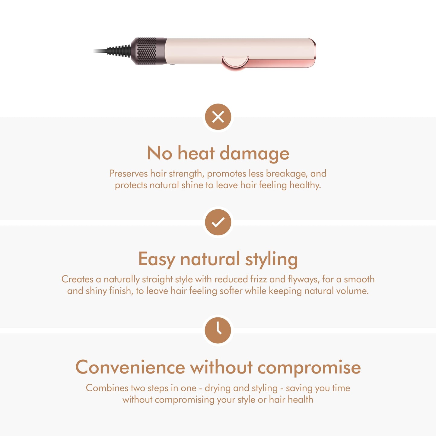 Dyson Airstrait™ Straightener in Ceramic Pink and Rose Gold