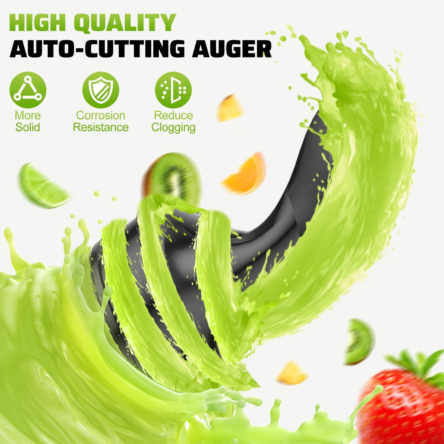 Cold Press Juicer, 5.8" Wide Feed Chute Juice Extractor Machine with 400W, High Juice Yield, Slow Masticating Juicer for Whole Vegetables & Fruits, Metallic Silver