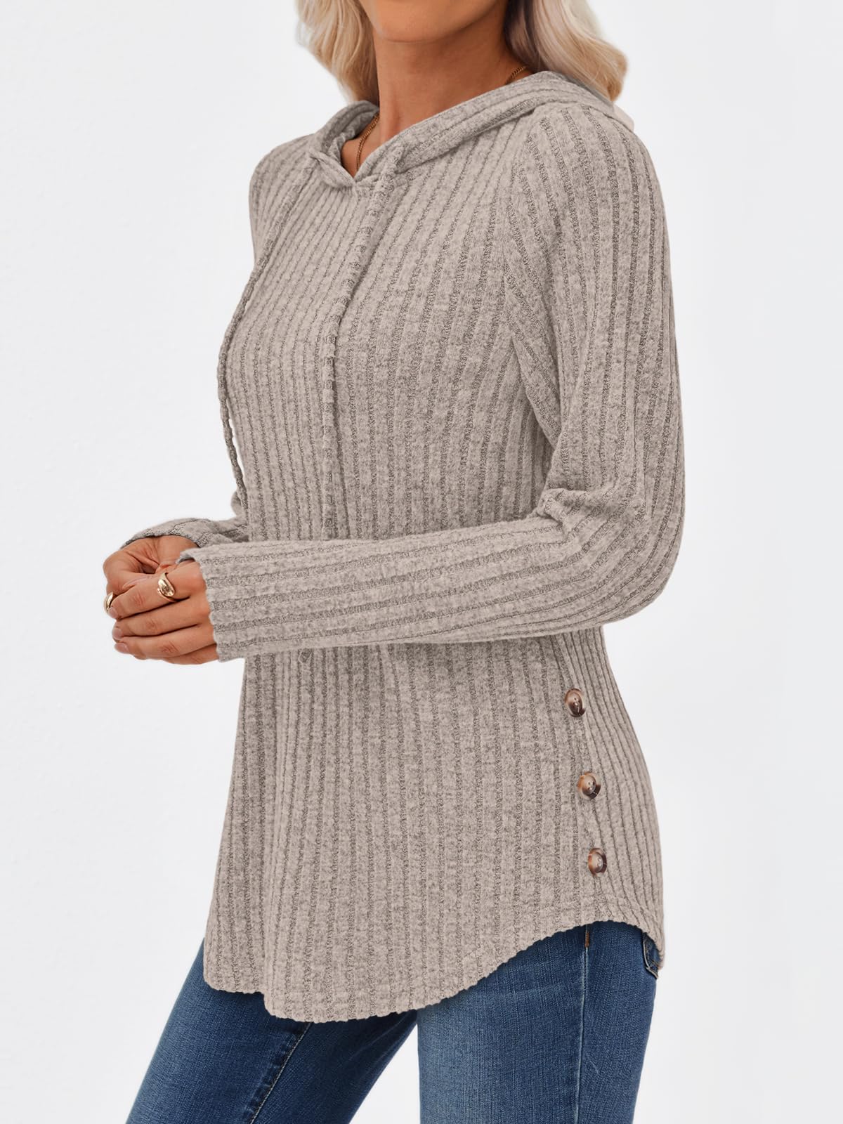 Trendy Queen Womens Hoodies Oversized Sweatshirts Long Sleeve Shirts Sweaters Fall Pullovers Tops Apricot XL