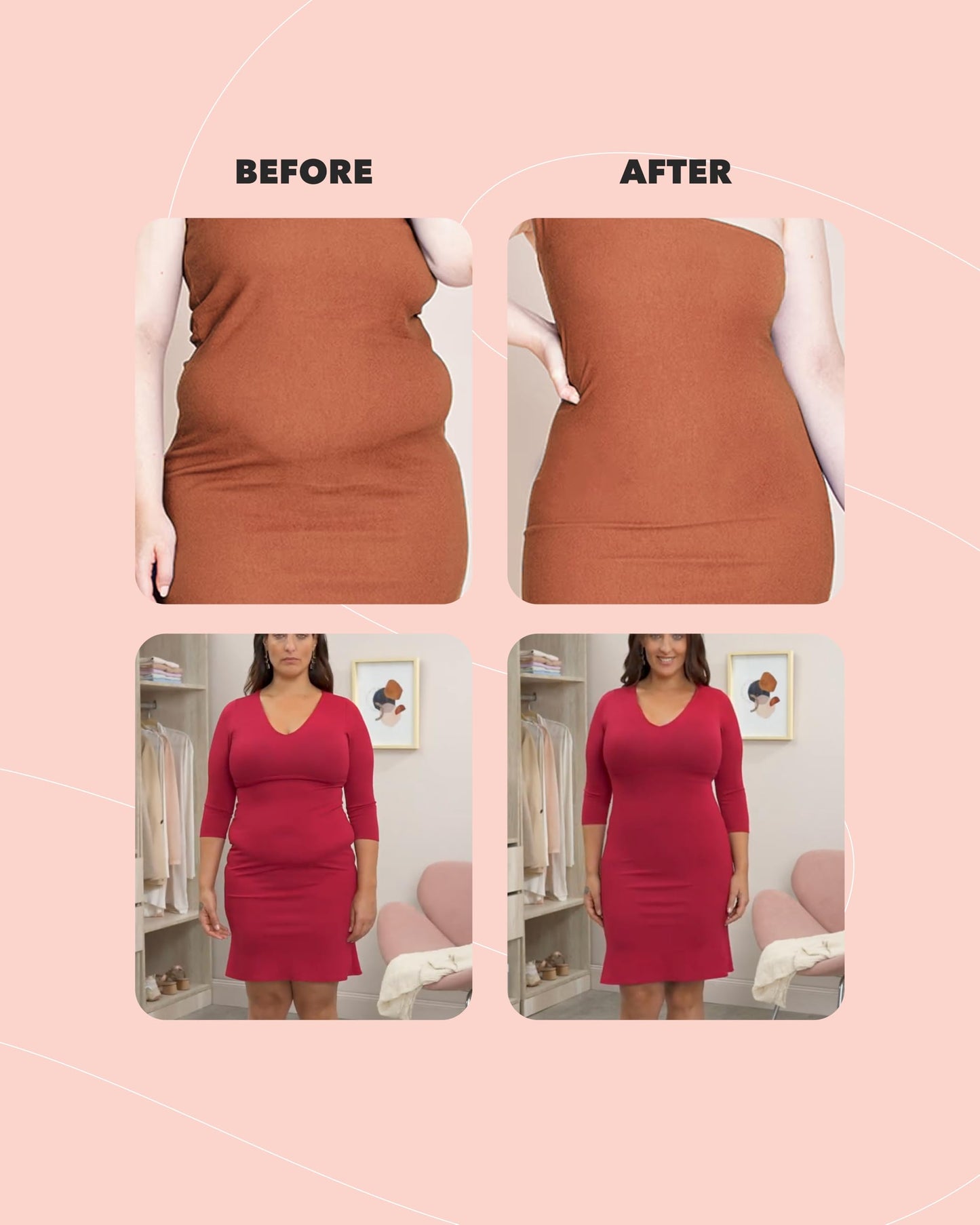 SHAPERMINT Shapewear for Women - High-Waisted Shapewear Tummy Control Shorts, Faja Body Shaper, Underwear for Women Nude - Small