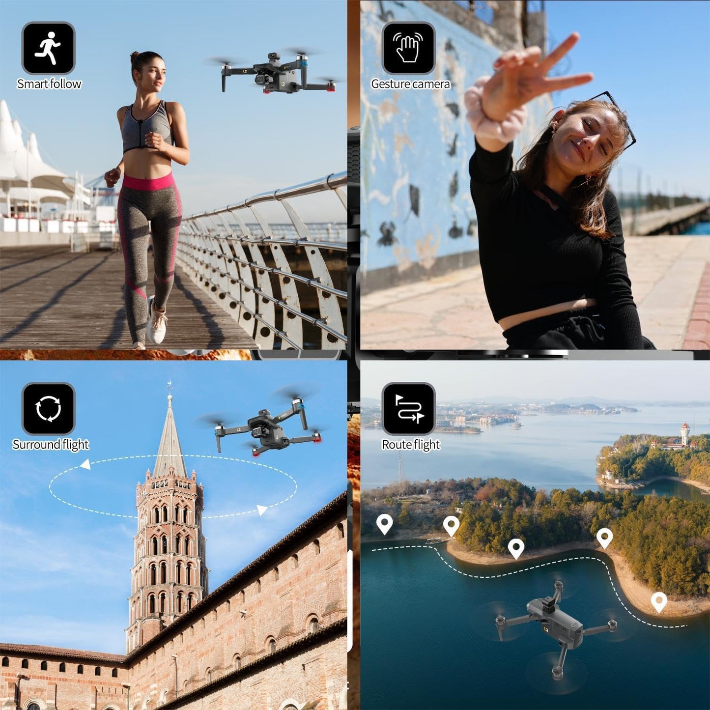 Upgraded Drones with Camera for Adults 4k Long Distance Long Battery, Professional Tablet Touch Screen Remote Drone, 360° Obstacle Avoidance, Airdrop Payload, up to 5 Miles Range, 2624 FT Height, 3 Axis Gimbal EIS, 84 Minutes, Night Mode, Time-lapse, GPS