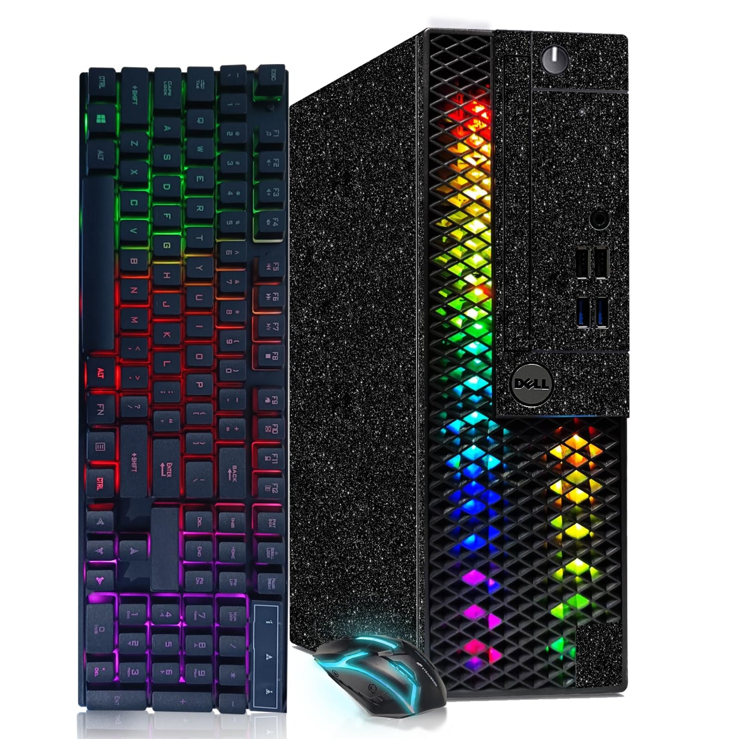 Dell RGB Gaming Desktop Computer, Intel Quad Core I5-6500 up to 3.6GHz, Radeon RX 550 4G GDDR5, 16GB Memory, 512G SSD, RGB Keyboard & Mouse, 600M WiFi & Bluetooth 5.0, Win 10 Pro (Renewed)