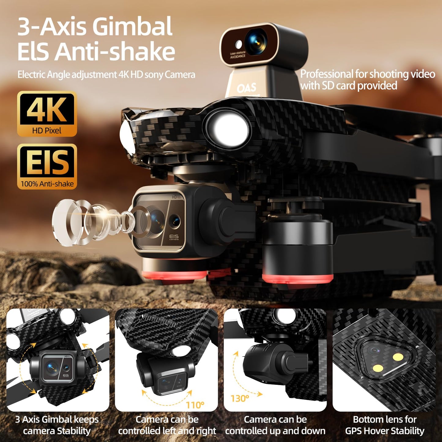Bingchat Upgraded Professional Drones with Camera for Adults 4K HD 3 Axis Gimbal EIS, 360° Obstacle Avoidance, Payload Release, Tablet Touch Screen Controller, Up to 5 Miles Range, 84 Minutes Long Battery, Time-lapse, Follow Me, GPS Safe Height Auto Retur
